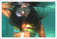 under water